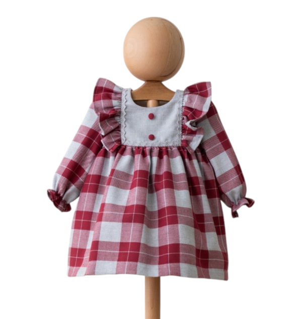 Girls Red Plaid Dress