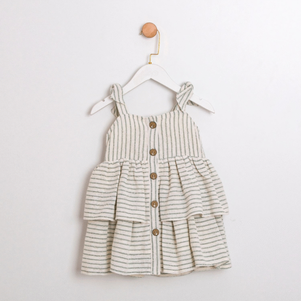 Mint green stripy dress
