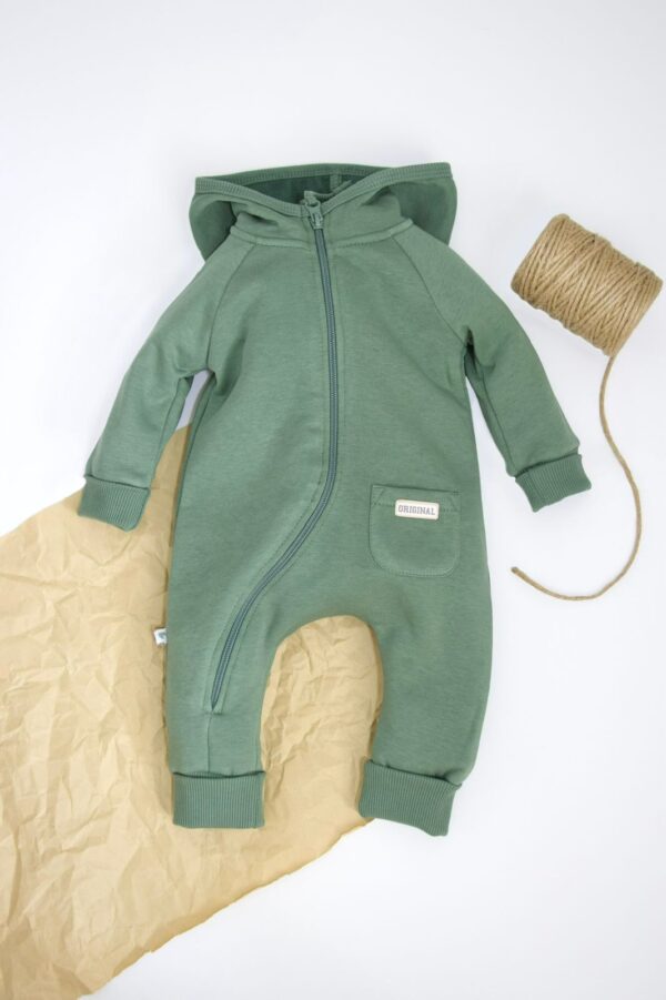 fleece inside green overall