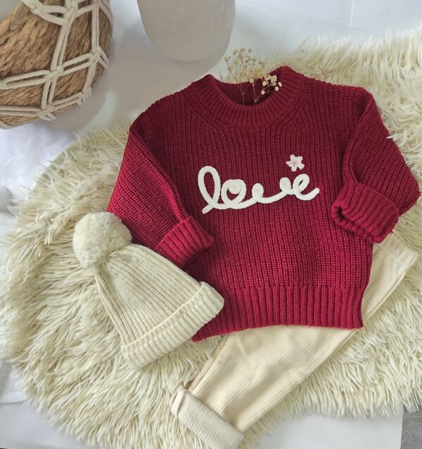 LOVE burgundy sweater