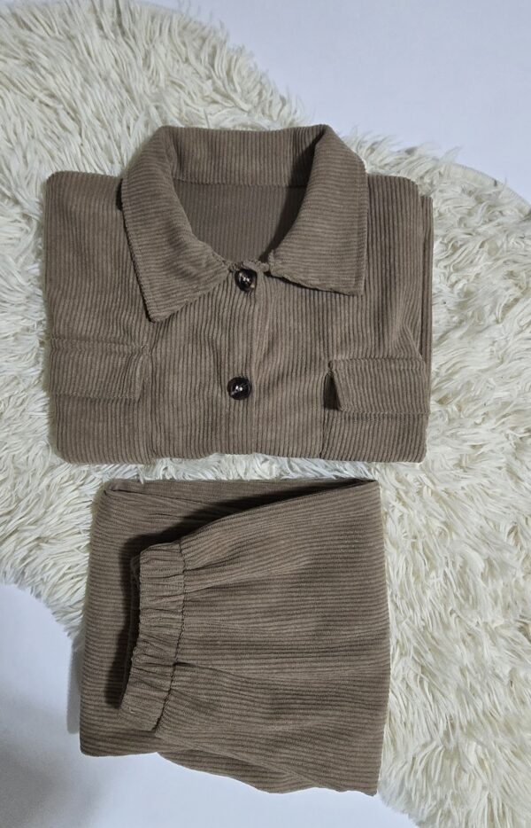 brown corduroy set
