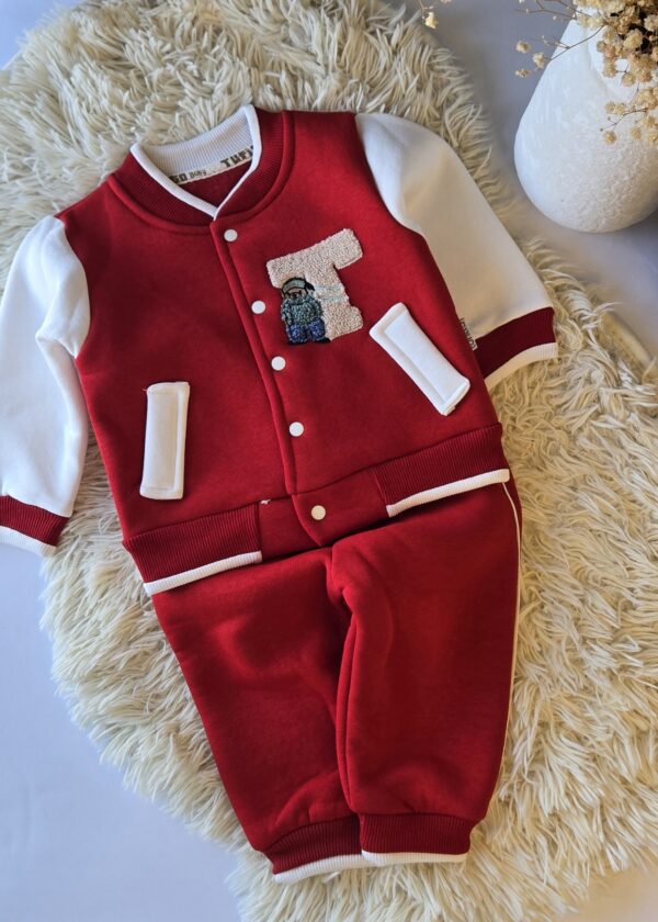 Red fleeced set