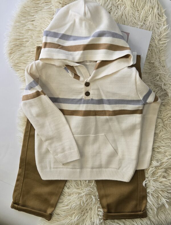 vest, cardigan and pant set