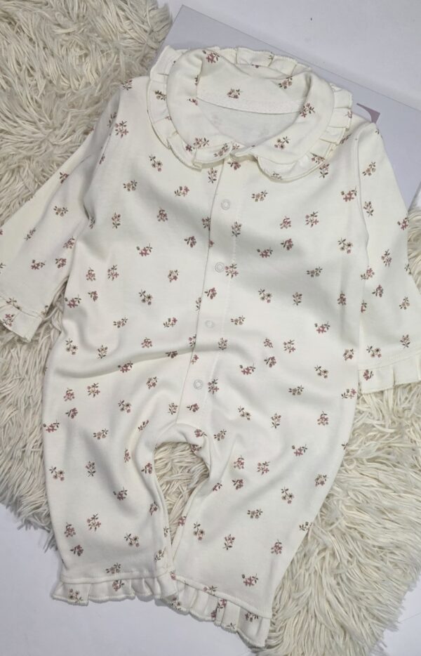 flower beige overall